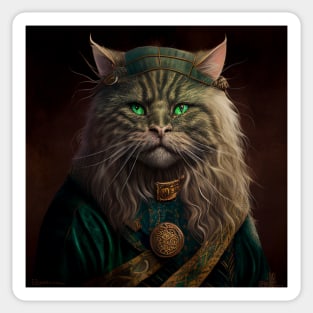 Celtic Cheiftan Cat Sticker